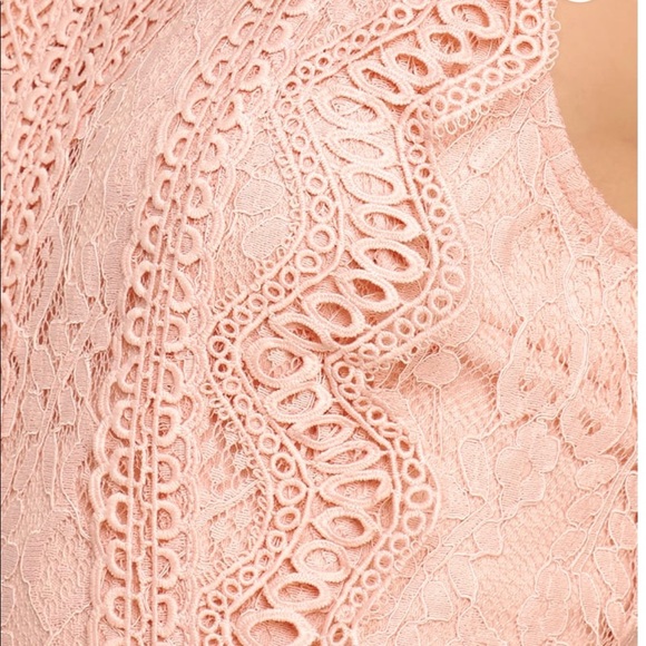 Lulus My Sweetheart Blush Pink Lace Mini Dress - Picture 4 of 9